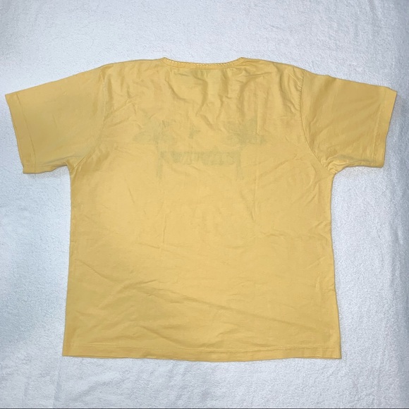 Yellow Embroidered Vacation Graphic T Shirt - Picture 4 of 4